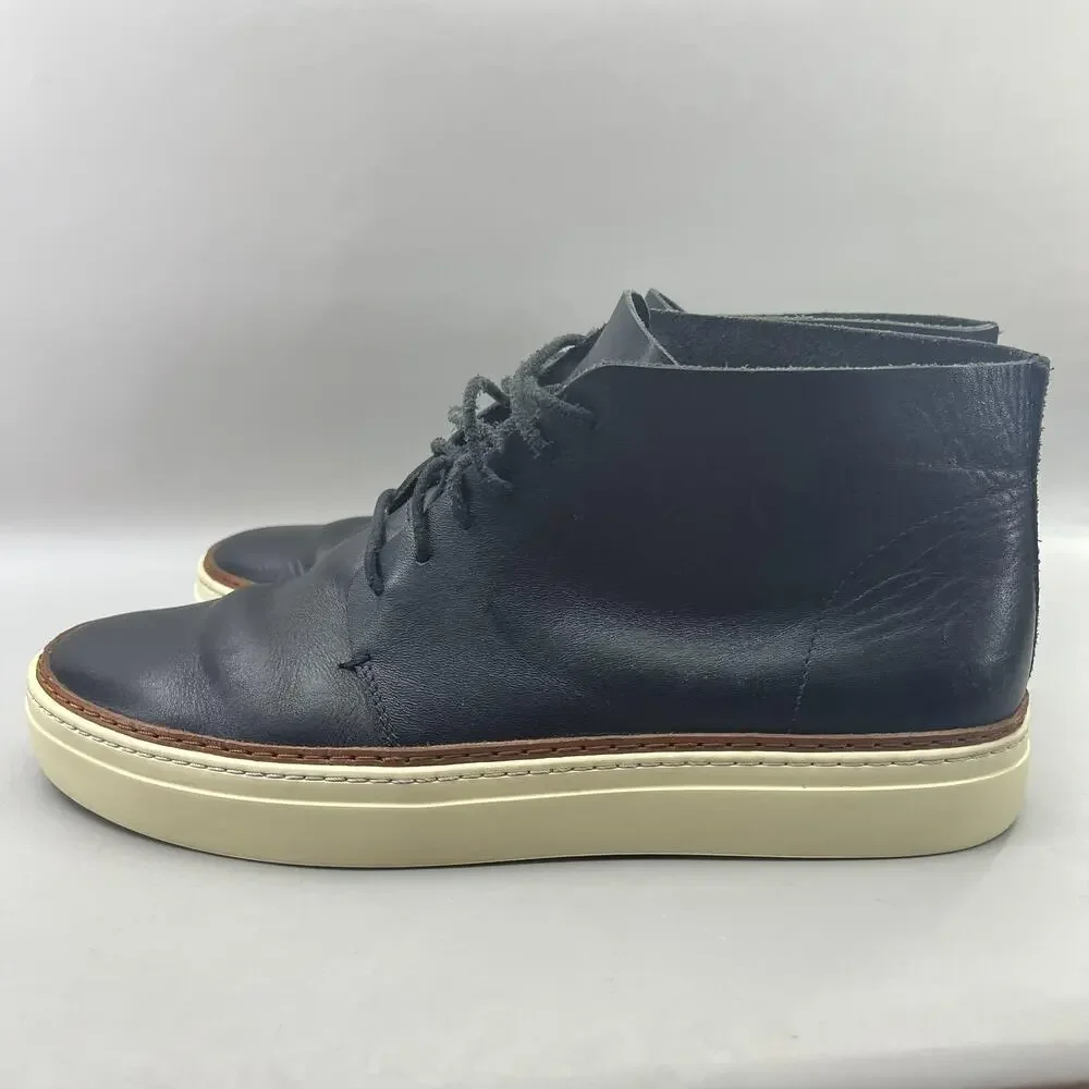 COS Chukka Boots Men Size 11.5 Black Leather Ankle Casual Comfort Lace Shoes